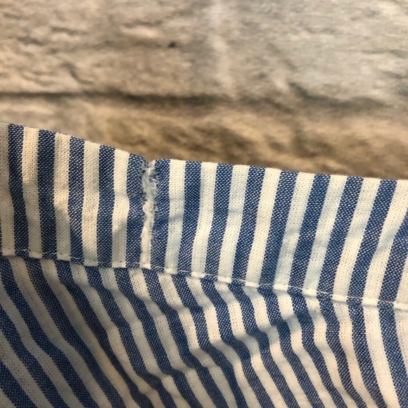 ZARA TRF Blue/White One Shoulder Crop Top - Picture 8 of 8